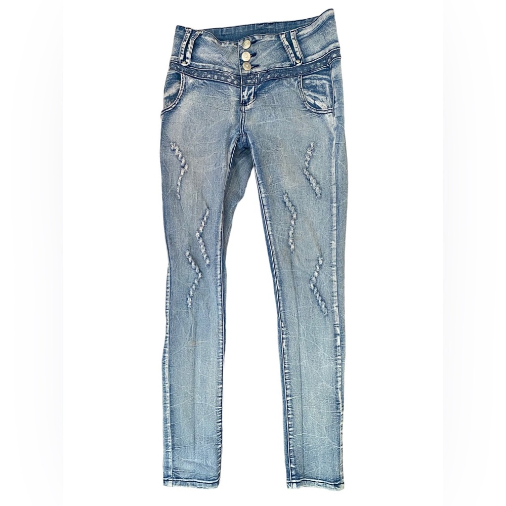 Rhinestones Stretchy Jeans